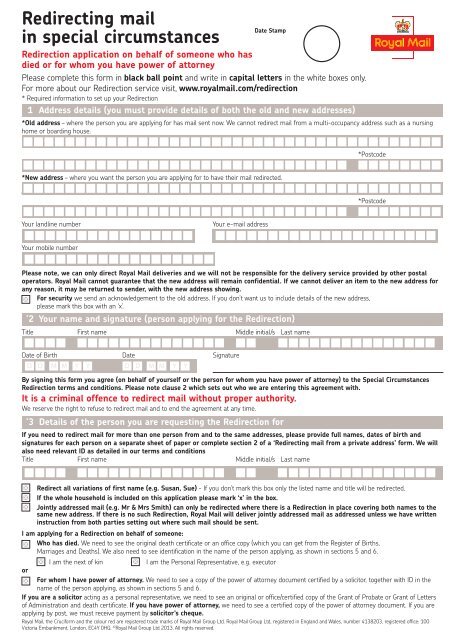 Special Circumstances Application Form - Royal Mail