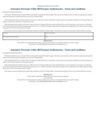 Automatic Electronic Utility Bill Payment Authorization - City of Tampa