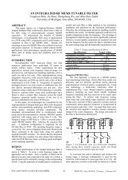 AN INTEGRATED RF MEMS TUNABLE FILTER