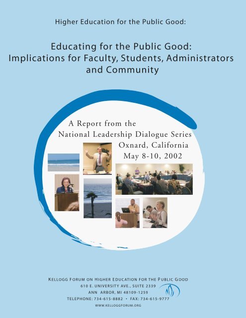 The National Forum on Higher Education for the Public Good
