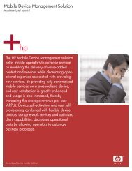 Mobile Device Management Solution - Care Support Services - HP