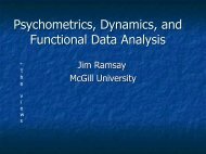 Psychometrics, Dynamics, and Functional Data Analysis