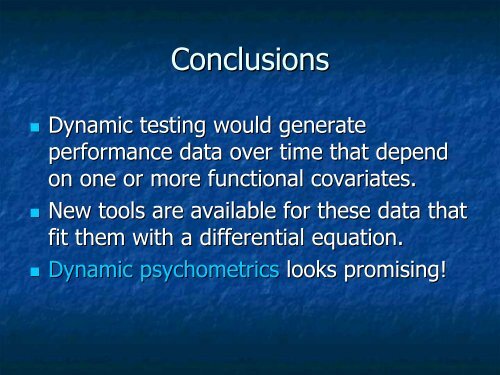 Psychometrics, Dynamics, and Functional Data Analysis