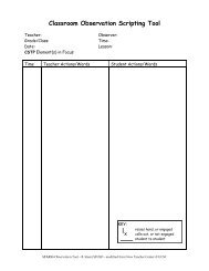 Classroom Observation Scripting Tool