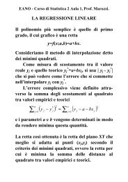 regressione lineare.pdf - Economia e statistica