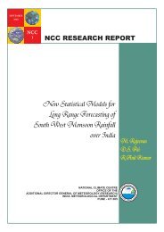 NCC Report No. 1 - (IMD), Pune