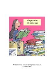 Premiers romans pour 8-10 ans - MÃ©diathÃ¨que Jacques BAUMEL