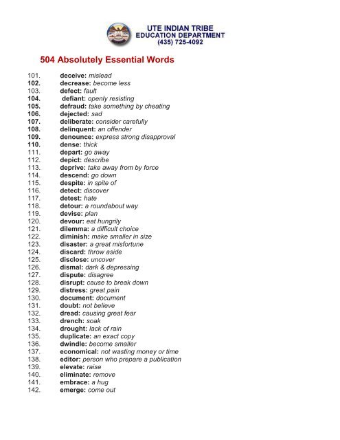 504 absolutely essential words pdf 504 absolutely essential words pdf
