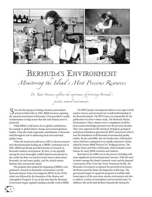 BBSR 2002 Annual Report - Bermuda Institute of Ocean Sciences