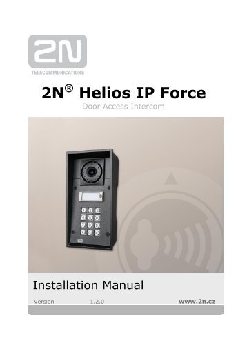 Home intercom 2NÂ® Helios IP Force - Installation manual