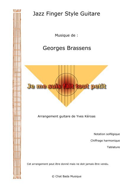 Georges Brassens Jazz Finger Style Guitare - Chat Bada Musique