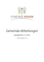 Gemeinde-Mitteilungen Nr. 2 / 2010 - Gemeinde Volken