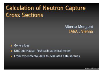 Calculation of Neutron Capture Cross Sections - efnudat