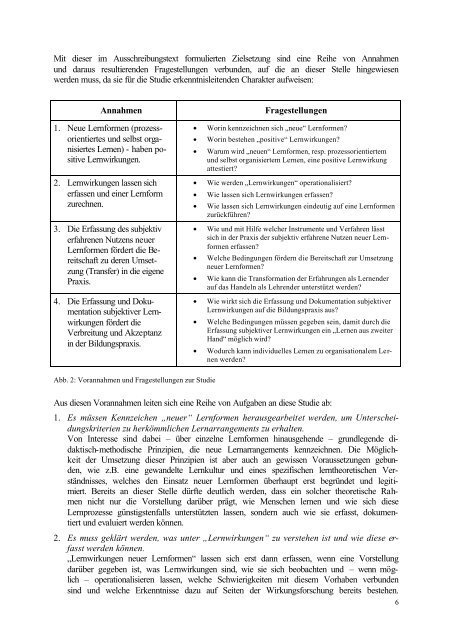 Lernwirkungen neuer Lernformen - ABWF