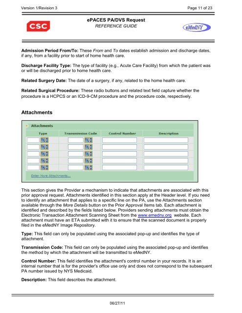 5010 ePACES PA-DVS Quick Reference Guide - eMedNY