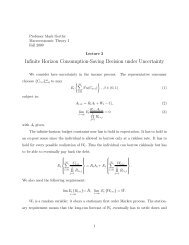 Infinite Horizon Consumption-Saving Decision under Uncertainty