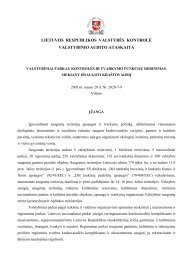 lietuvos respublikos valstybės kontrolė valstybinio audito ataskaita
