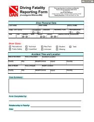 Diving Fatality Reporting Form - Divers Alert Network