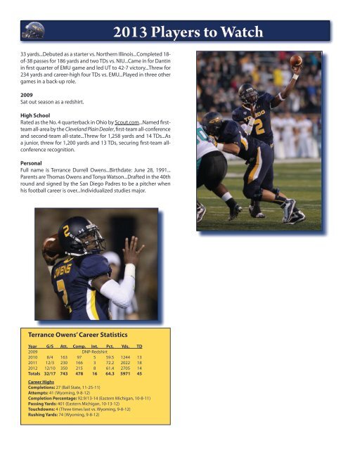2013 Toledo Spring Football Prospectus - University of Toledo ...