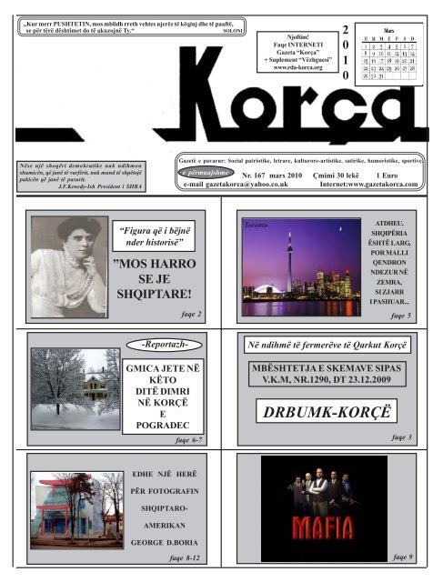 Mars 2010 - Gazeta "KorÃ§a"