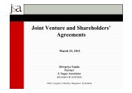 Joint Venture and Shareholders' Agreements - Icsi