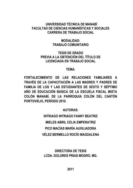 trabajo comu - Repositorio UTM - Universidad TÃ©cnica de ManabÃ­