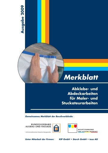 Merkblatt Abklebe- und Abdeckarbeiten für Maler