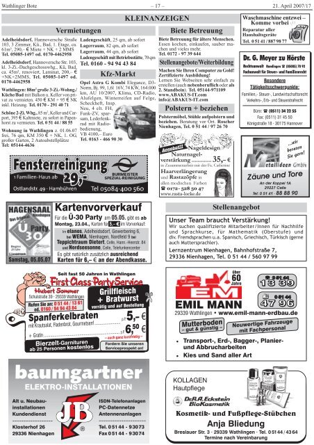 die samtgemeinde wathlingen informiert - Wathlinger Bote