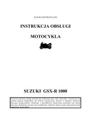 instrukcja obsługi motocykla suzuki gsx-r 1000 - Suzuki Motor Poland