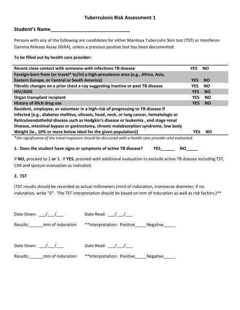 Student Health Information - Missouri Valley College