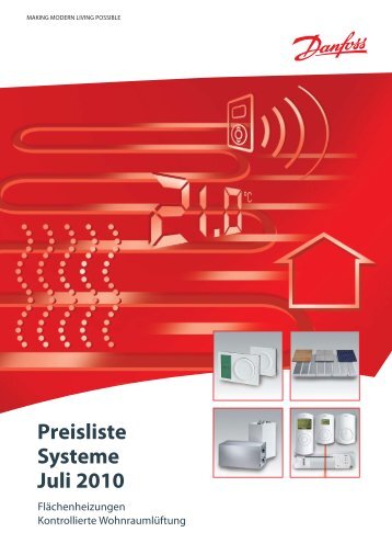 Neu - Regelungssysteme für die Flächenheizung - Danfoss