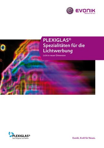 PLEXIGLAS® Spezialitäten für die Lichtwerbung