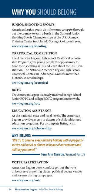 Why You Should Belong - The American Legion