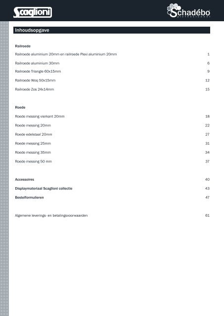 Catalogus (met prijzen adviesverkoop incl. 19% btw) - Schadebo