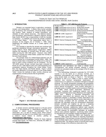 J4.2 UNITED STATES CLIMATE NORMALS FOR THE 1971-2000 ...