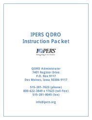 IPERS QDRO Instruction Packet