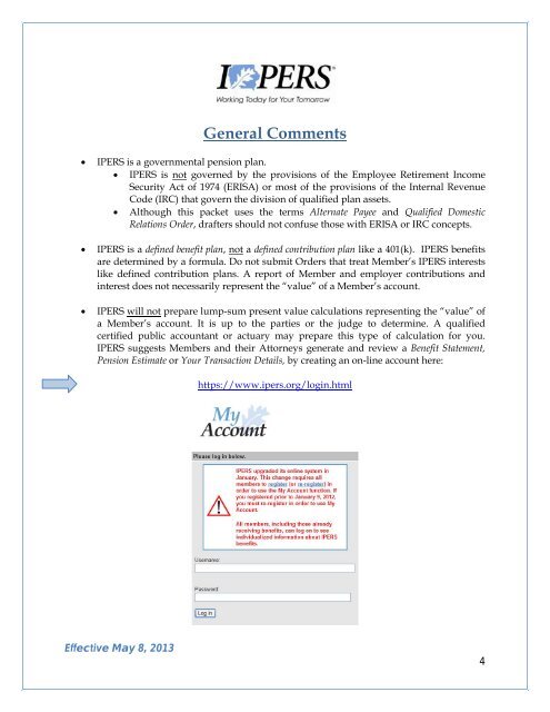 IPERS QDRO Instruction Packet