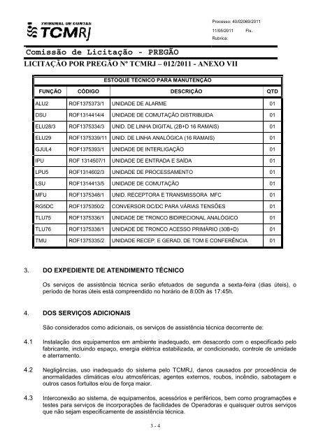 Comissão de Licitação - PREGÃO - Tribunal de Contas do ...