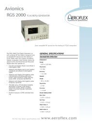 RGS 2000 TCAS REPLYGENERATOR Data Sheet - Aeroflex