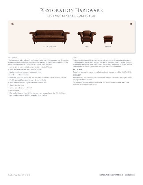 REGENCY LEATHER COLLECTION - Restoration Hardware