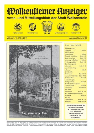 Amts- und Mitteilungsblatt der Stadt Wolkenstein Amts- und ...