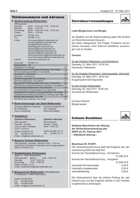 Amts- und Mitteilungsblatt der Stadt Wolkenstein Amts- und ...