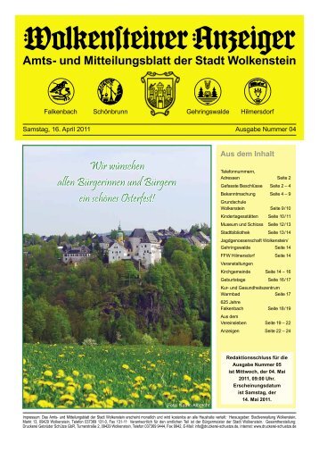 Amts- und Mitteilungsblatt der Stadt Wolkenstein Amts- und ...
