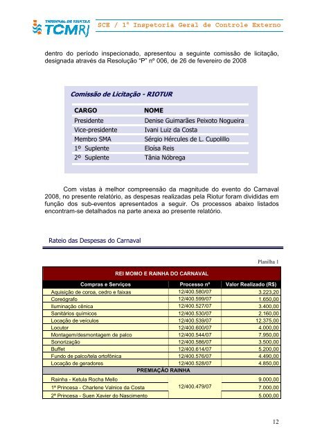 RIOTUR Diretor - Presidente Matr. 66/560.976 - Tribunal de Contas ...