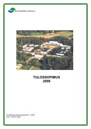 Tulossopimus 2008 - Niuvanniemen sairaala