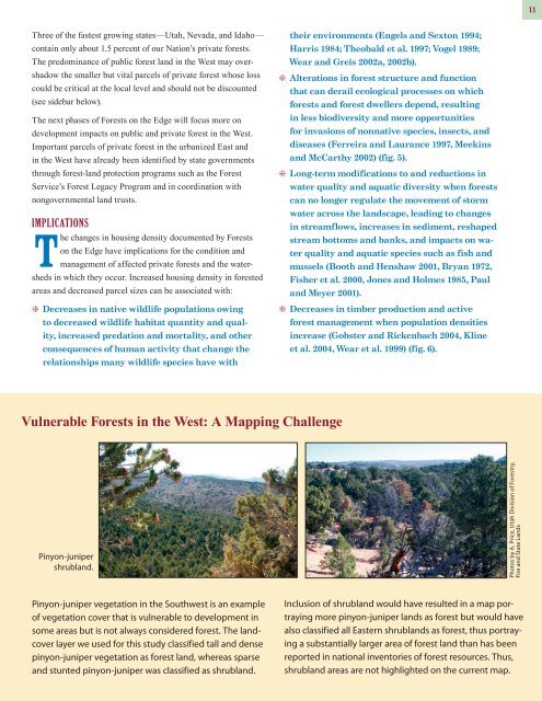 FORESTS ON THE EDGE - USDA Forest Service