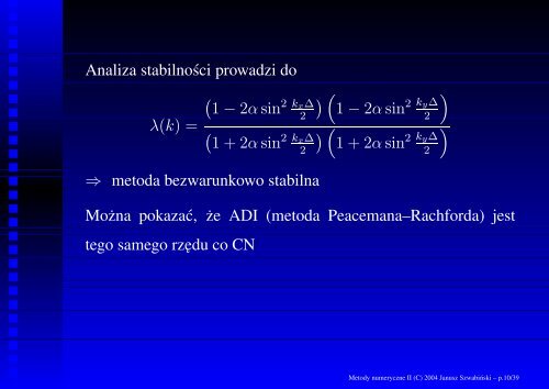 Metody numeryczne II RÃ³wnania rÃ³Ëzniczkowe cz ... - Panoramix