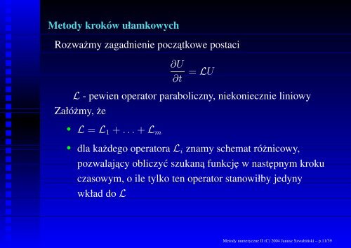 Metody numeryczne II RÃ³wnania rÃ³Ëzniczkowe cz ... - Panoramix