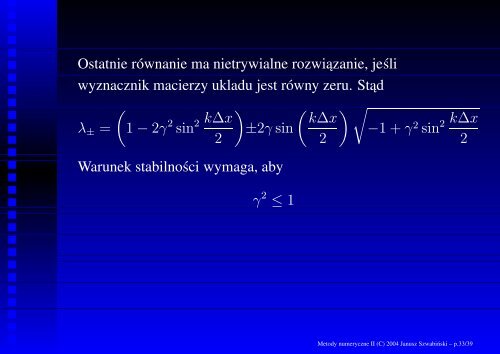 Metody numeryczne II RÃ³wnania rÃ³Ëzniczkowe cz ... - Panoramix