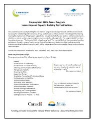 Leadership and Capacity Building - Camosun College